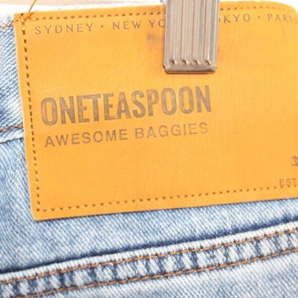 One Teaspoon Jeans Women's Size 26 Awesome Baggies Mid Rise Distressed Boyfriend - Picture 3 of 4